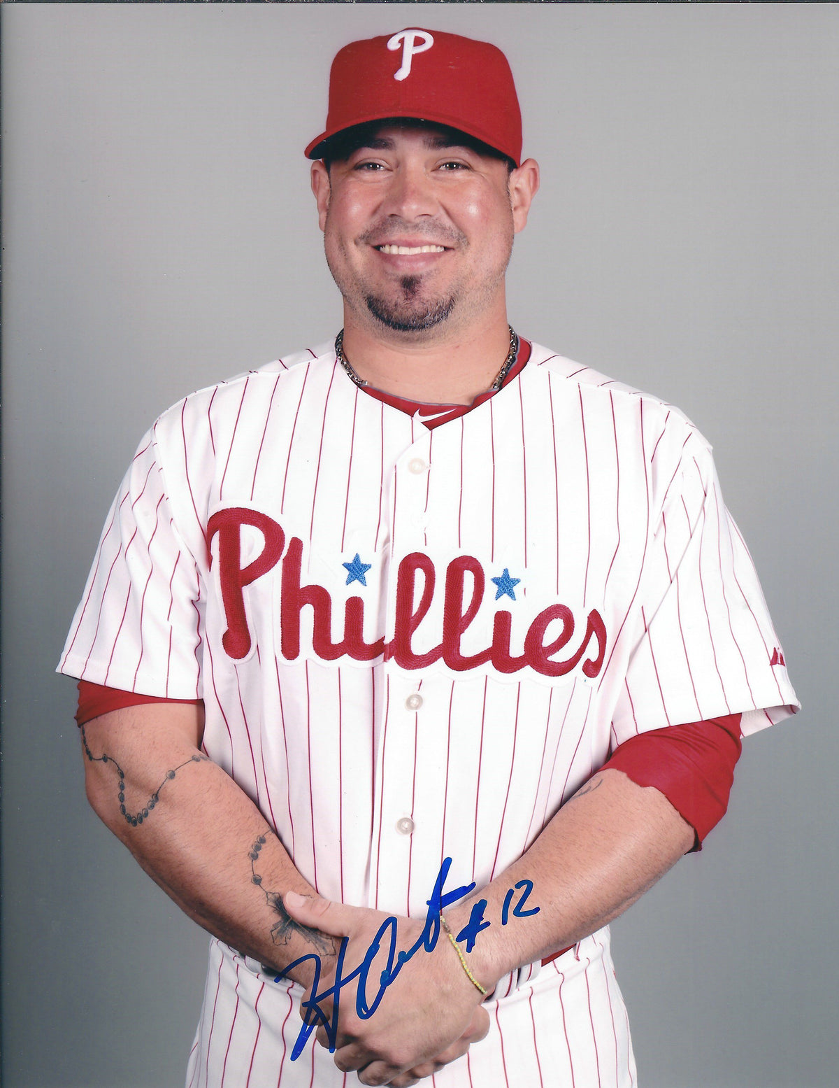 AUTOGRAPHED HUMBERTO QUINTERO 8X10 Philadelphia Phillies Photo