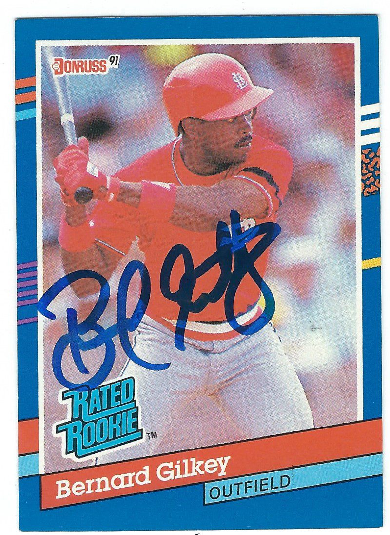 Autographed BERNARD GILKEY 1991 Donruss Card