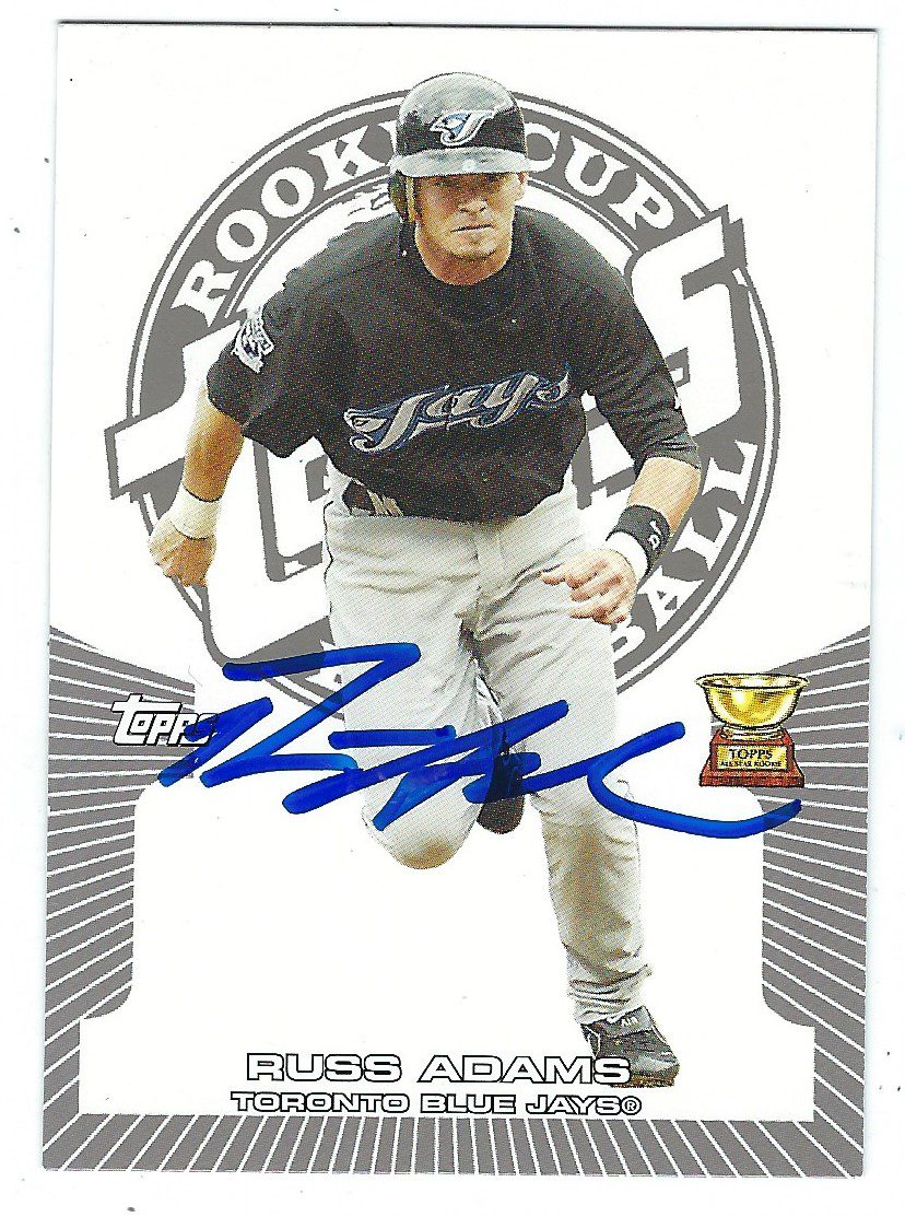 Autographed RUSS ADAMS 2005 TOPPS ROOKIE CUP CARD