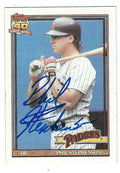 Autographed PHIL STEPHENSON 1991 Topps Card
