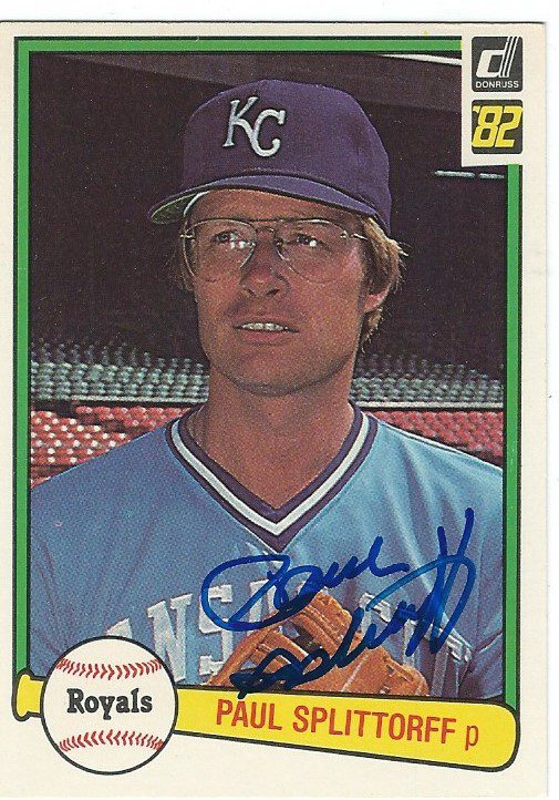 Autographed PAUL SPLITTORF 1982 Donruss Card