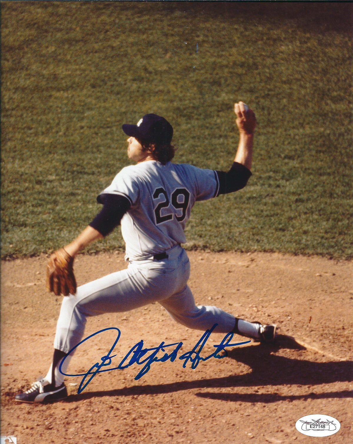 Autographed Jim Catfish Hunter 8x10 New York Yankees Photo JSA