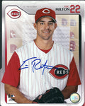 AUTOGRAPHED ERIC MILTON 8x10 Cincinnati Reds Photo