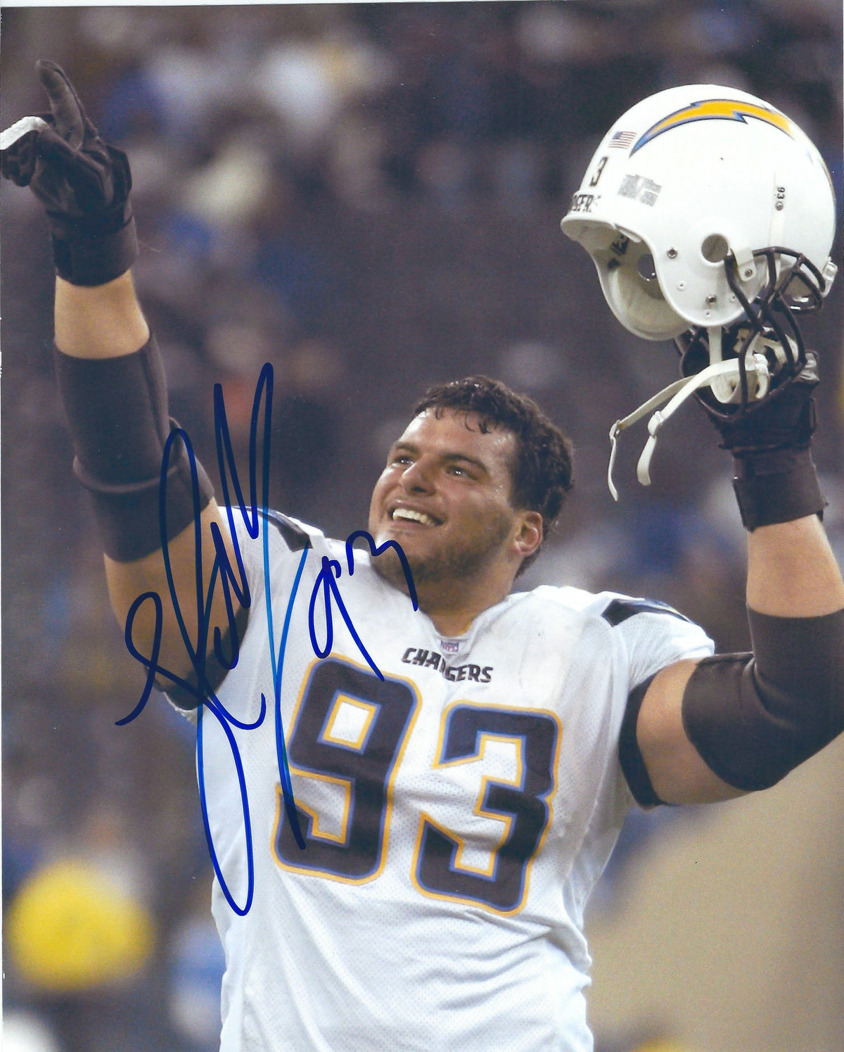 Autographed LUIS CASTILLO 8x10 San Diego Chargers Photo