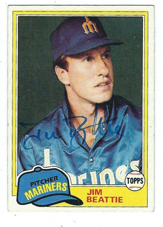 Autographed JIM BEATTIE 1981 Topps Card
