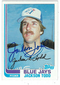 Autographed JACKSON TODD 1982 Topps Card