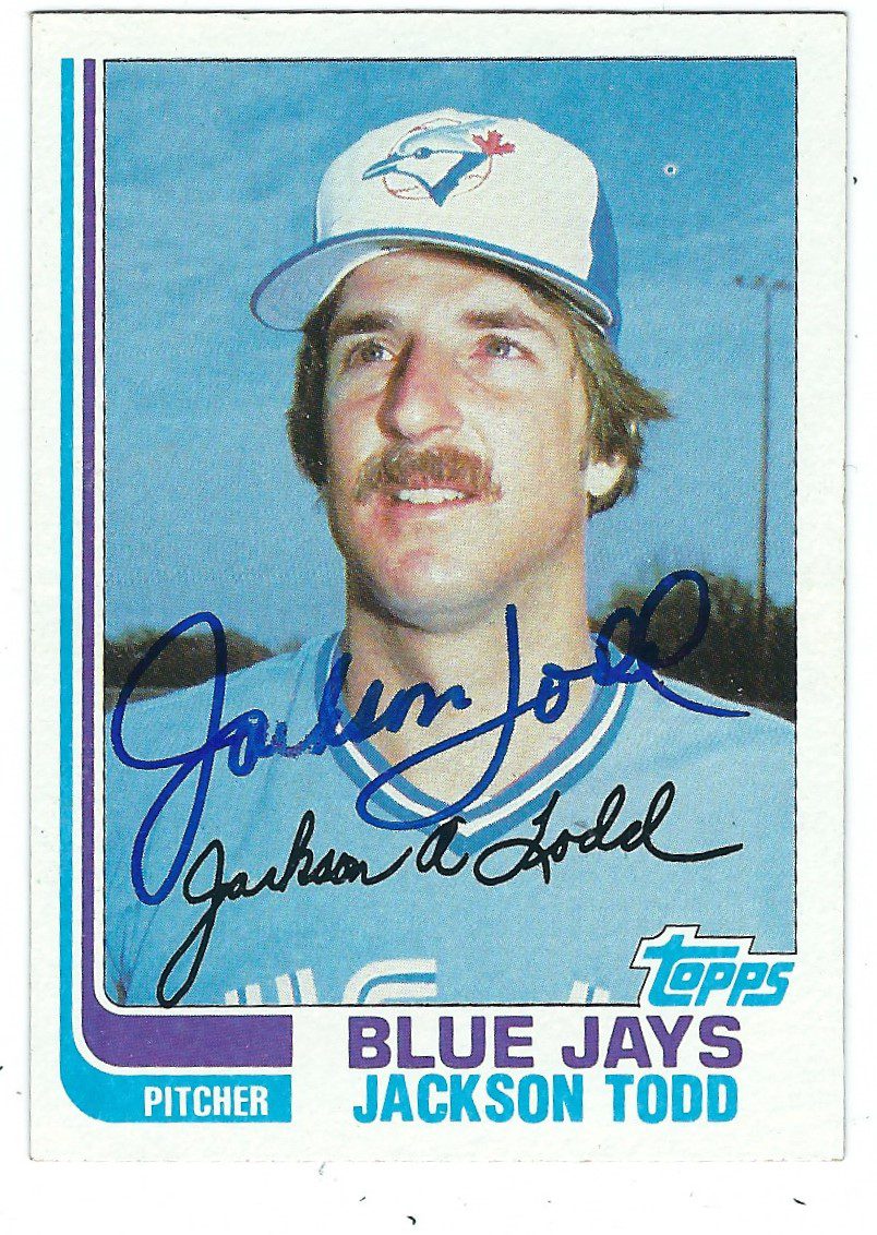 Autographed JACKSON TODD 1982 Topps Card