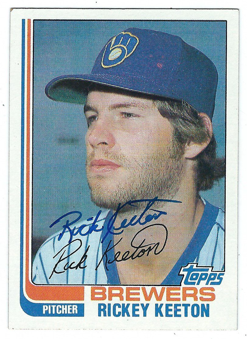 Autographed RICKEY KEETON 1982 Topps card