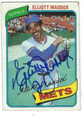 Autographed ELLIOTT MADDOX 1980 Topps Card