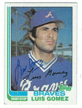 Autographed LUIS GOMEZ 1982 Topps card