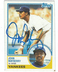 Autographed JOHN MAYBERRY 1983 Topps card