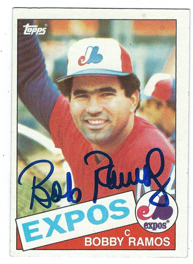 Autographed BOBBY RAMOS 1985 Topps Card