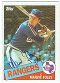 Autographed MARVIS FOLEY 1985 Topps Card
