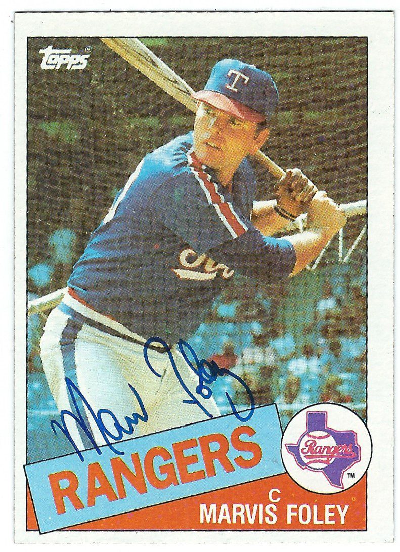 Autographed MARVIS FOLEY 1985 Topps Card