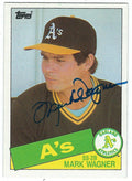 Autographed MARK WAGNER 1985 Topps Card