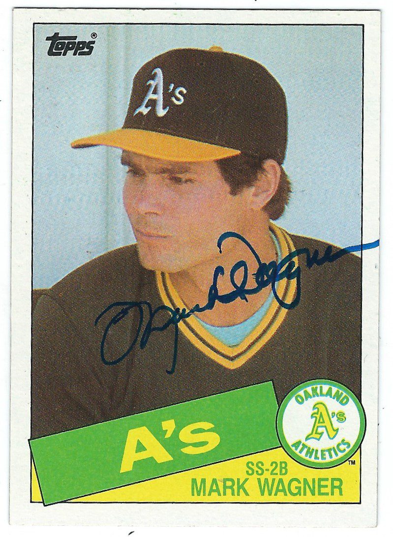 Autographed MARK WAGNER 1985 Topps Card