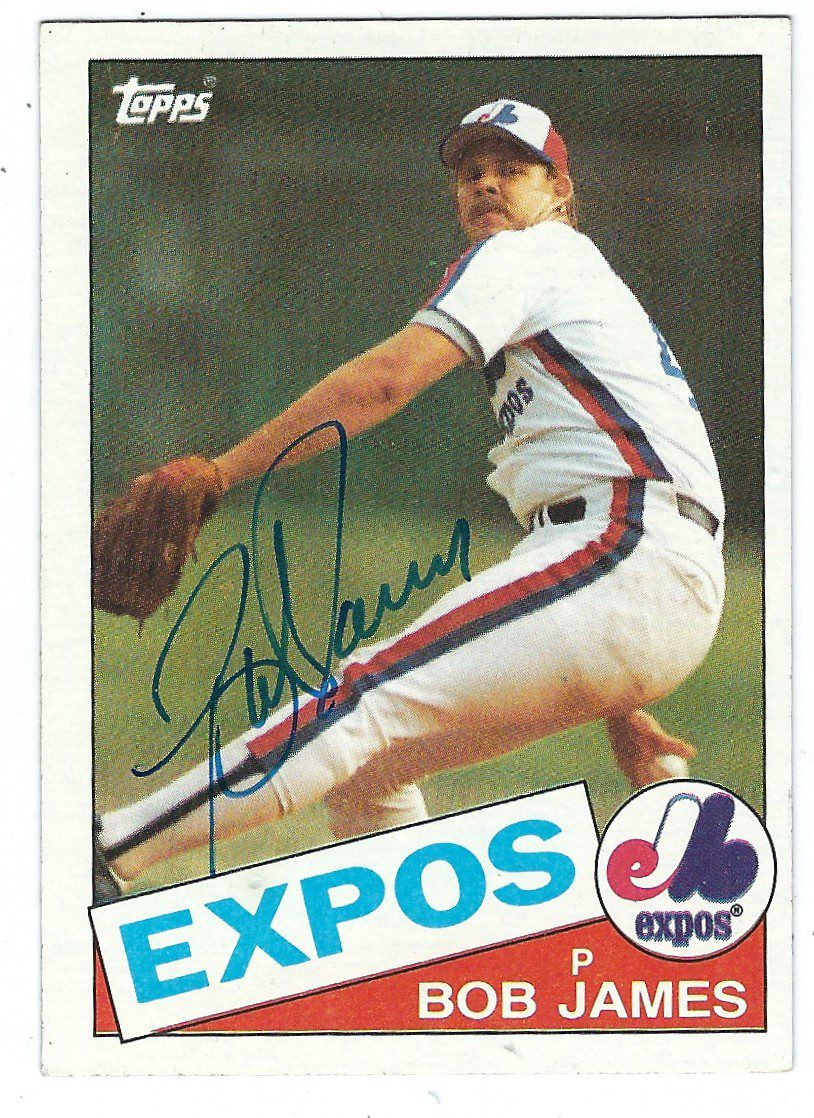 Autographed BOB JAMES 1985 Topps Card