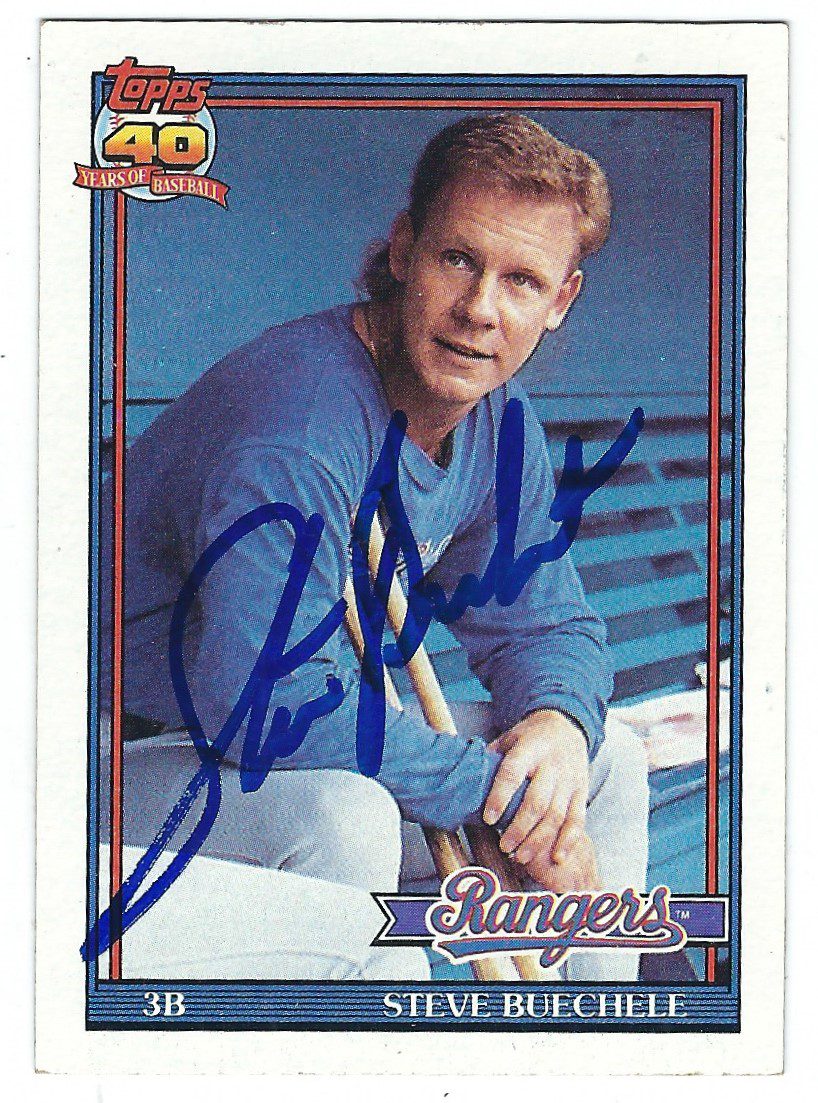 Autographed STEVE BUECHELE 1991 Topps Card