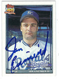 Autographed JIM EISENREICH Kansas City Royals 1991 Topps Card