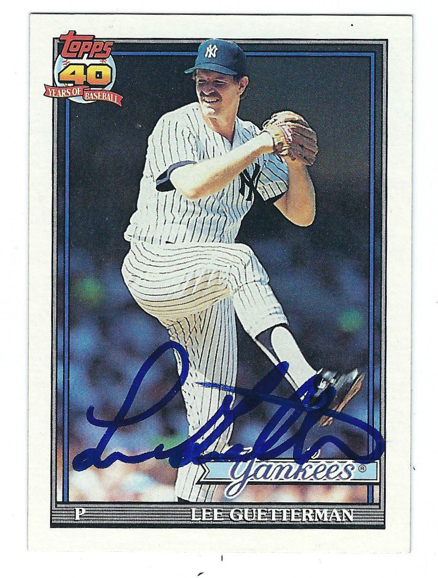 Autographed LEE GUETTERMAN 1991 Topps Card