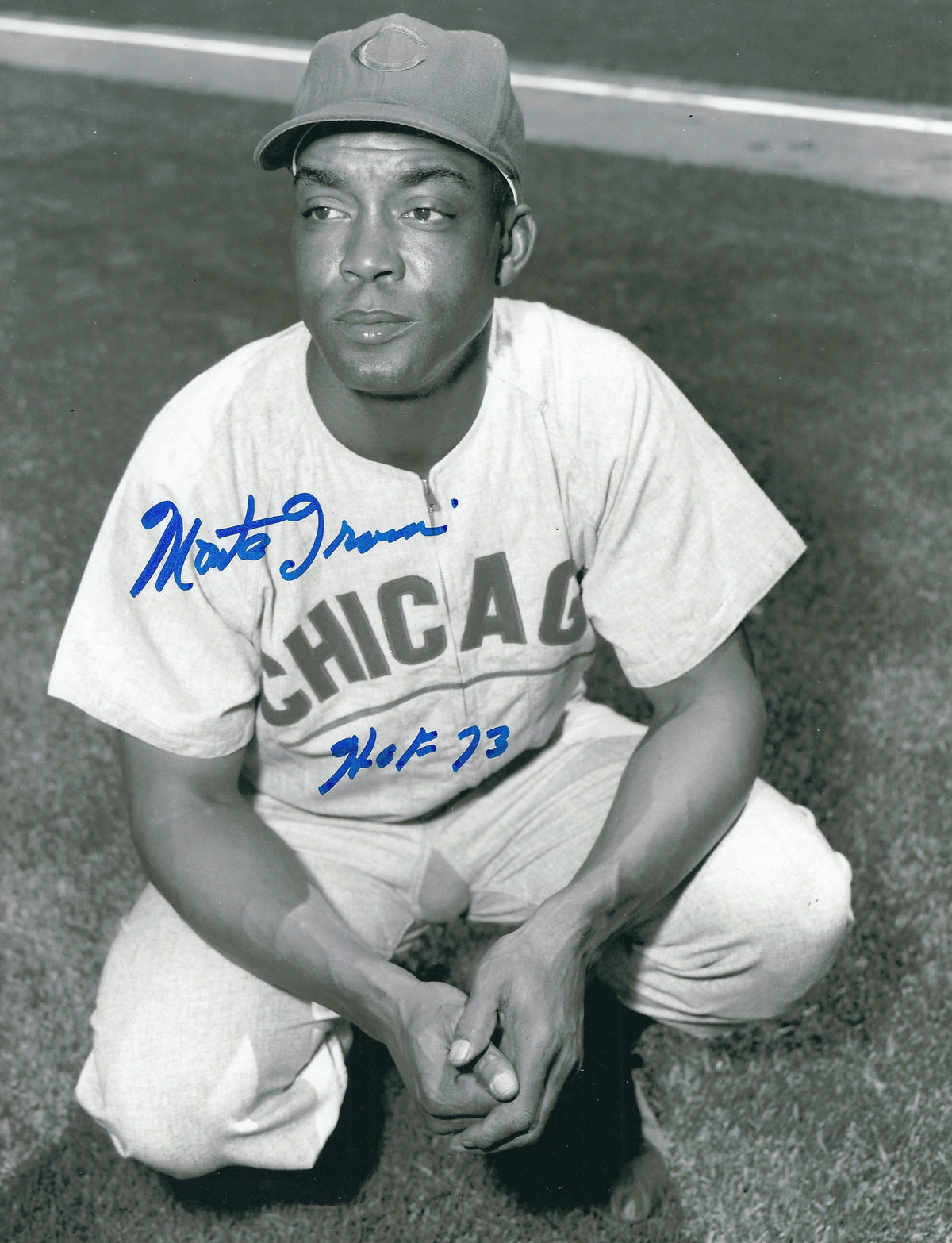 Autographed MONTE IRVIN 8X10 Chicago Cubs photo