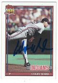 Autographed COLBY WARD 1991 Topps Card
