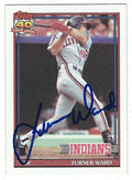 Autographed TURNER WARD 1991 Topps Card