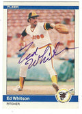 Autographed ED WHITSON 1984 Fleer Card