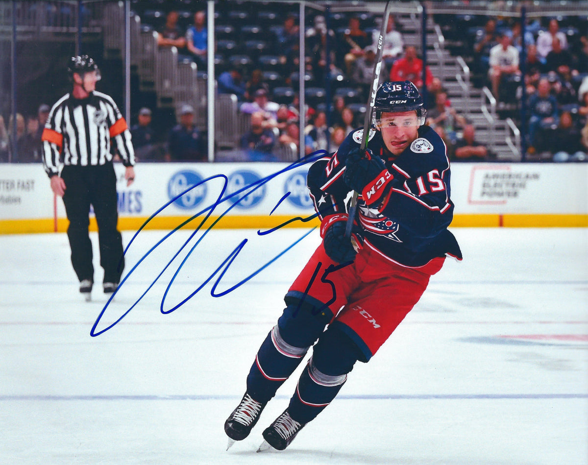 Autographed JAKOB LILJA 8X10 Columbus Blue Jackets Photo