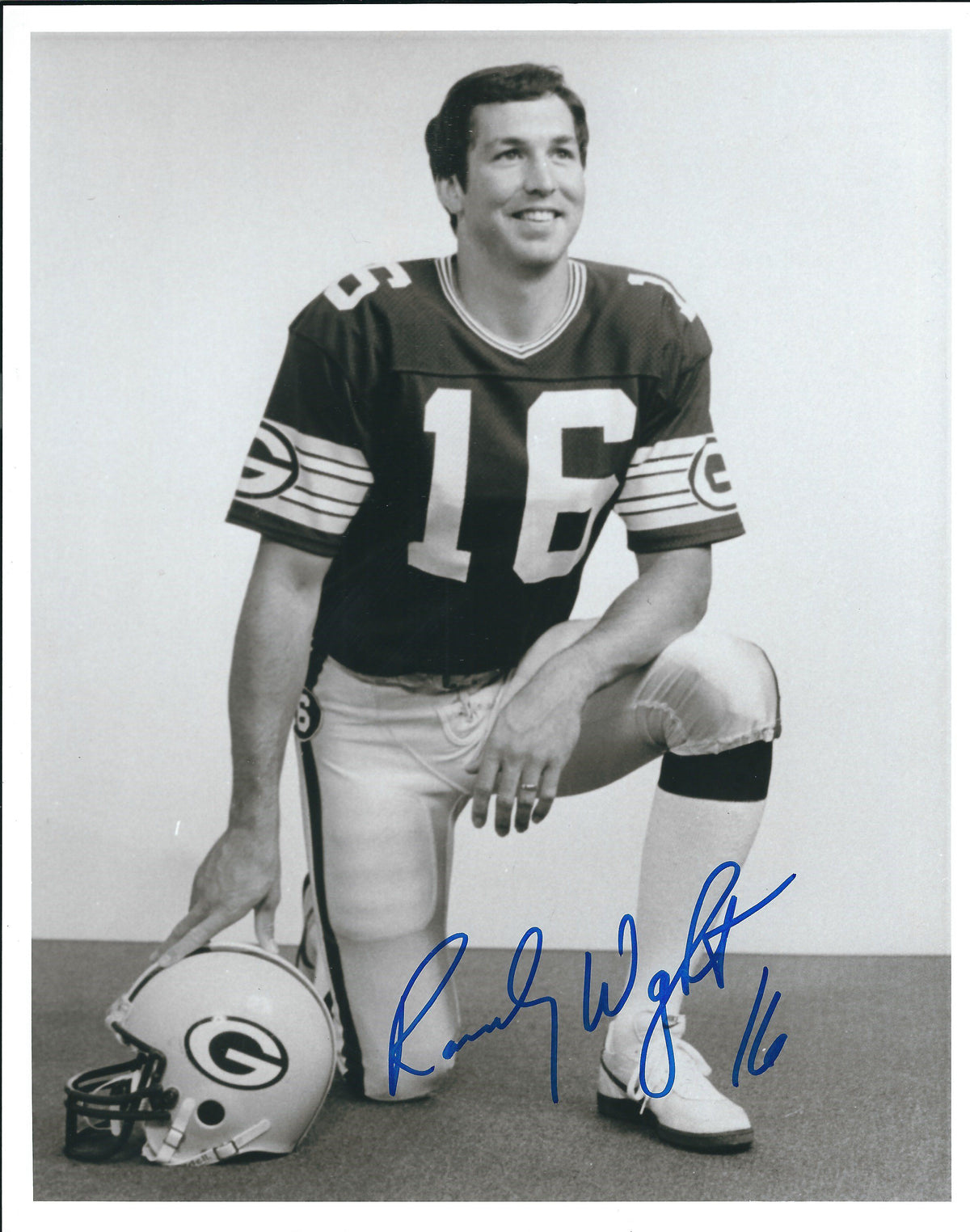 Autographed RANDY WRIGHT 8x10 Green Bay Packers Photo