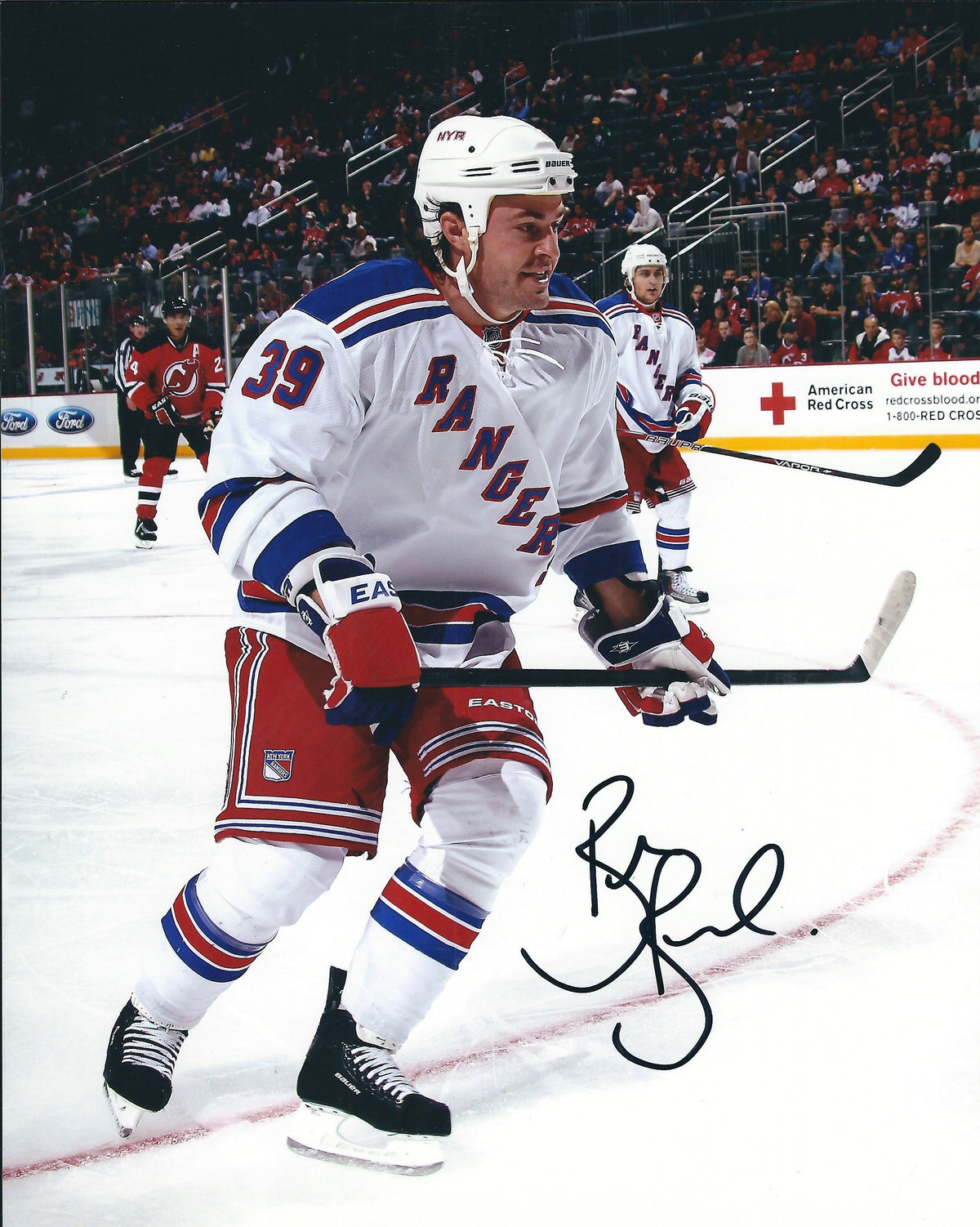 Autographed BRENDAN BELL 8X10 New York Rangers Photo
