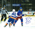 Autographed VINNI LETTIERI 8X10 New York Rangers Photo
