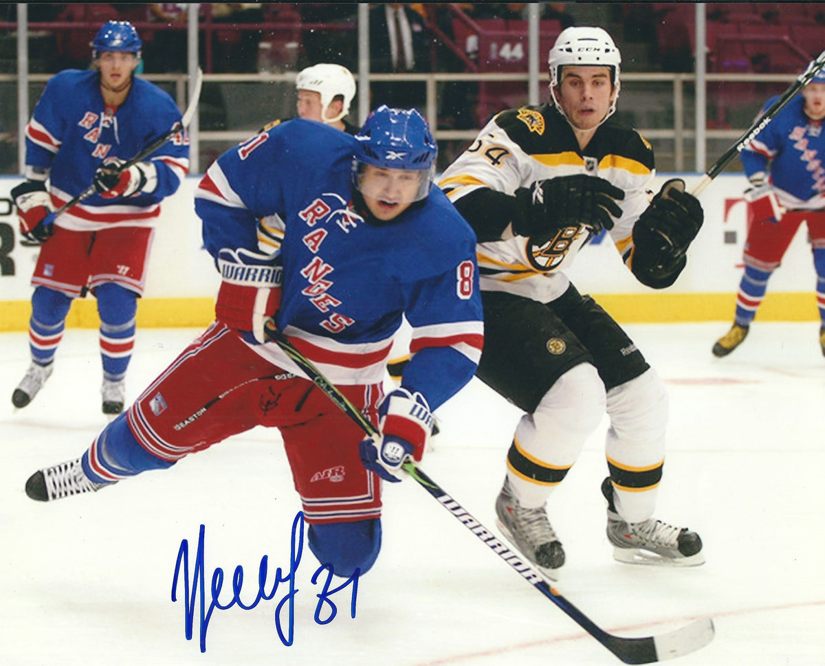 Autographed ENVER LISIN 8X10 New York Rangers Photo