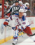 Autographed KRIS NEWBURY 8X10 New York Rangers Photo
