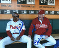 AUTOGRAPHED JUAN SAMUEL &amp; CHARLIE MANUEL 8x10 Philadelphia Phillies Photo