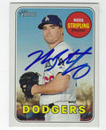 Autographed Ross Stripling LA Dodgers 2018 Topps Heritage Card