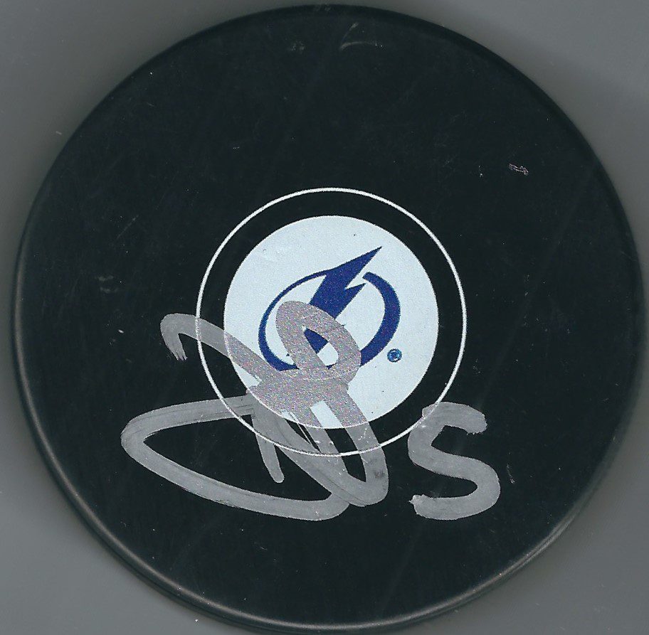 Autographed DAN GIRARDI Tampa Bay Lightning Hockey Puck