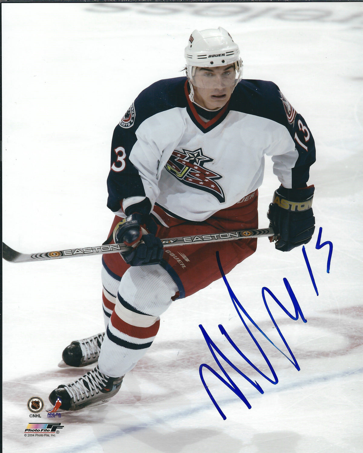 Autographed  NIKOLAI ZHERDEV 8X10 Blue Jackets Photo