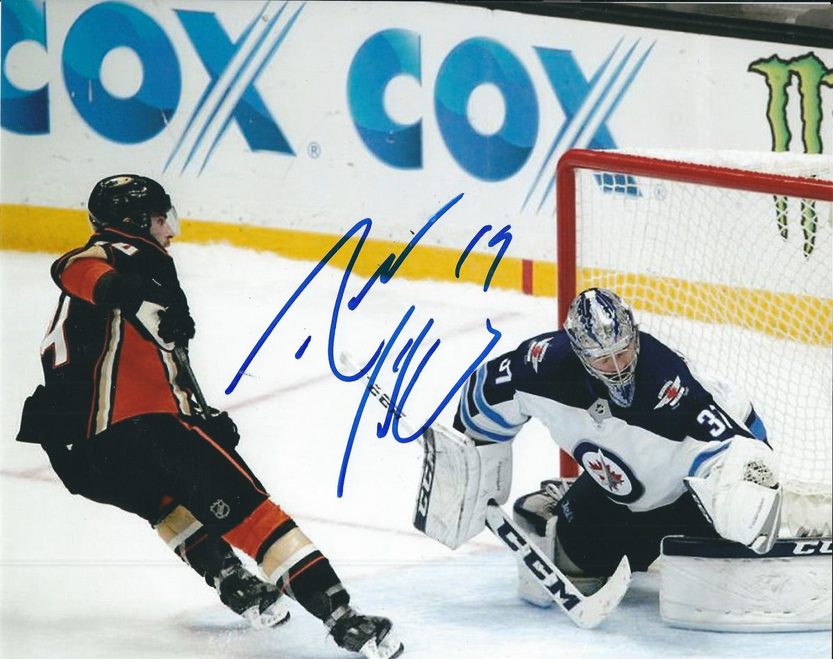 Autographed ADAM HENRIQUE 8X10 Anaheim Ducks Photo