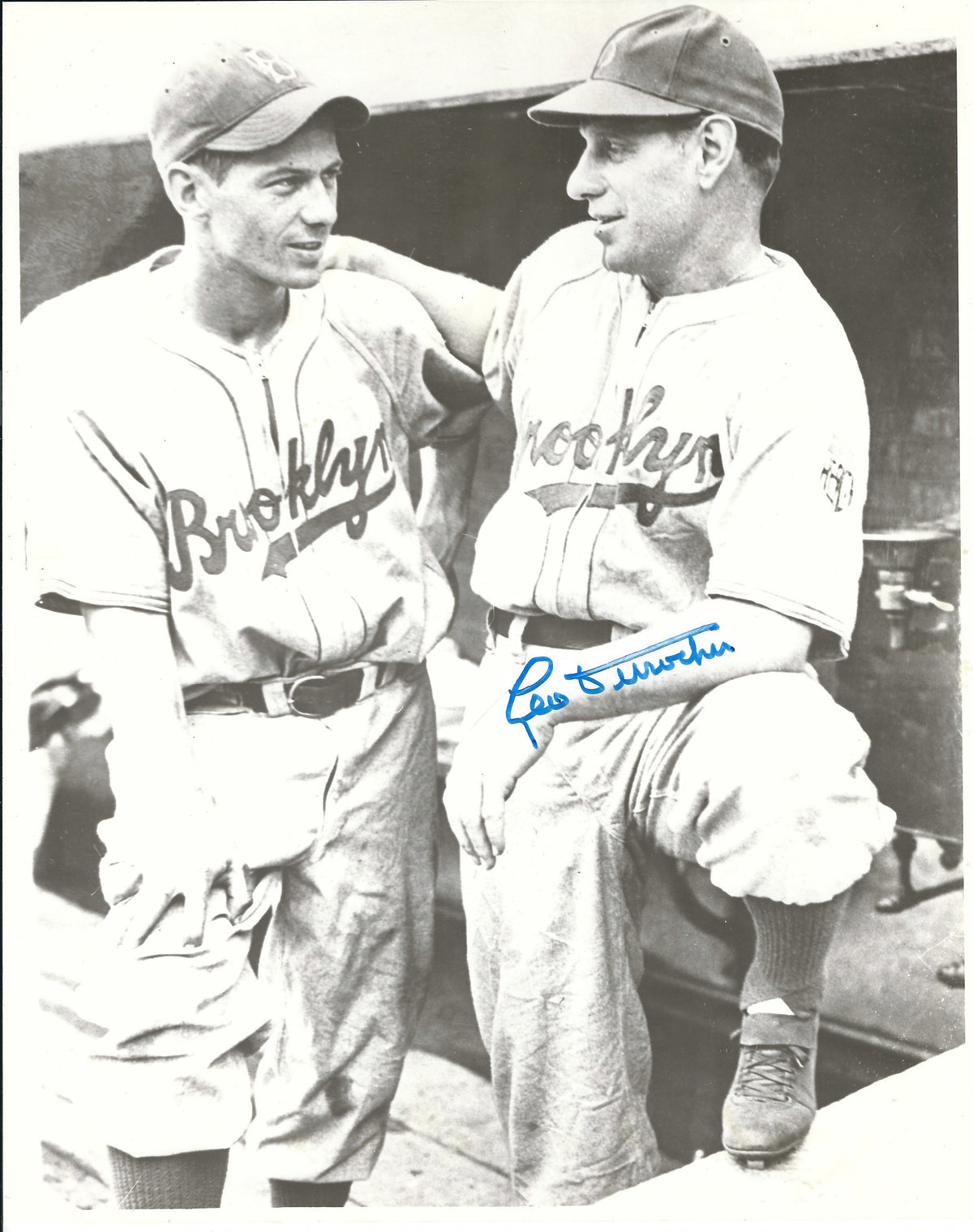Autographed LEO DUROCHER 8x10 Brooklyn Dodgers photo