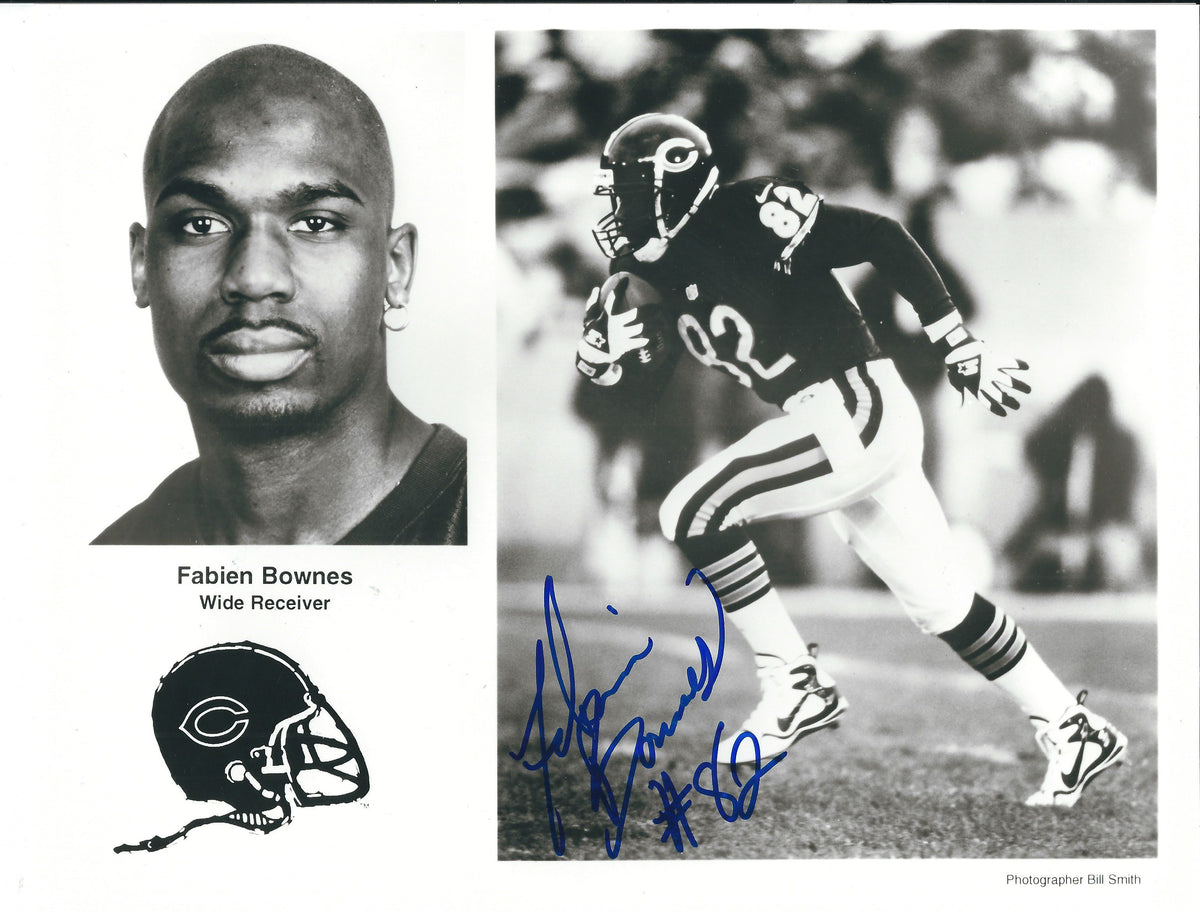 Autographed FABIEN BOWNES 8x10 Chicago Bears Photo