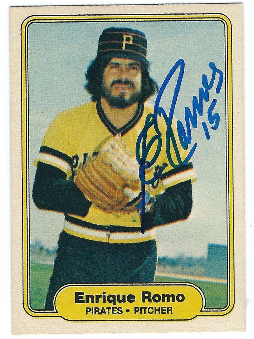 Autographed ENRIQUE ROMO 1982 FLEER Card