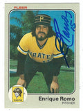 Autographed ENRIQUE ROMO 1983 FLEER Card