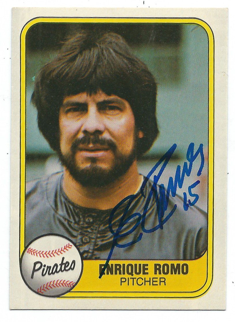 Autographed ENRIQUE ROMO 1981 FLEER Card