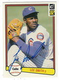 Autographed LEE SMITH Chicago Cubs 1982 Donruss Card