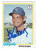 Autographed STEVE BUSBY 1978 Topps card