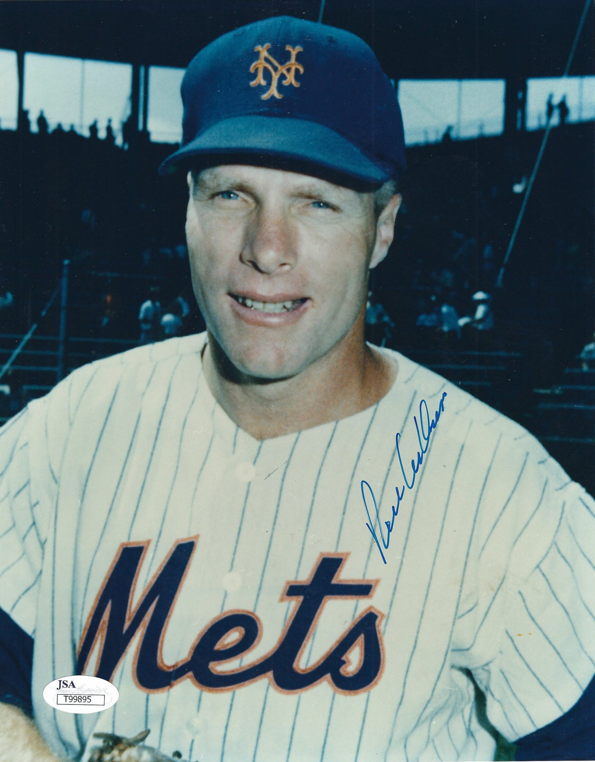 Autographed RICHIE ASHBURN 8x10 New York Mets photo JSA