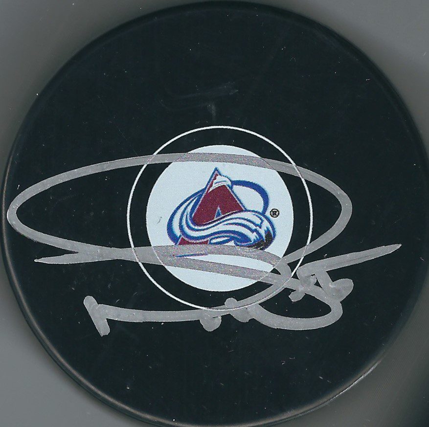 Autographed NOLAN PRATT Colorado Avalanche Hockey Puck