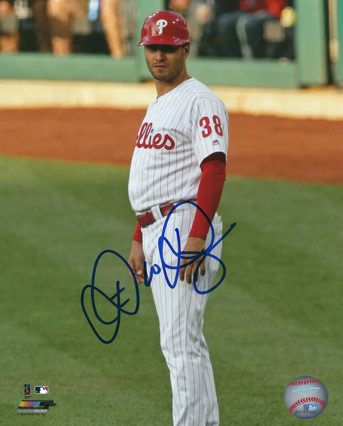 AUTOGRAPHED PACO FIGUEROA 8X10 Philadelphia Phillies Photo