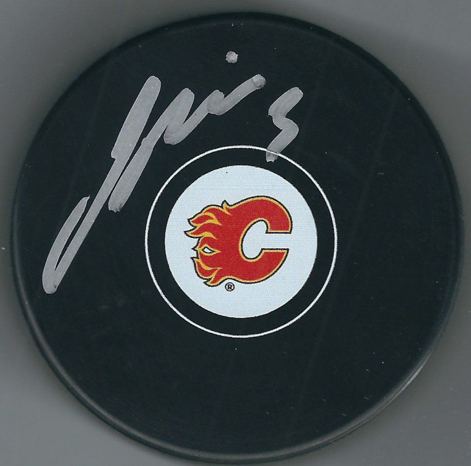 Autographed JYRKI JOKIPAKKA Calgary Flames Hockey Puck